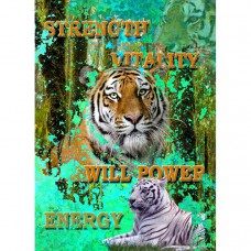 INSPIRAZIONS GREETING CARD ANIMAL SPIRIT GUIDES Tiger Power